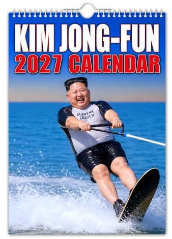 Kim Jong-Fun Wandkalender 2024, A3 Wandkalender****** // Lustig/Witzig/Weihnachten/Geburtstag/Geschenkidee/Geschenk/Neuheit/Humor/Wichtel/Jahresplaner/Bürogeschenk