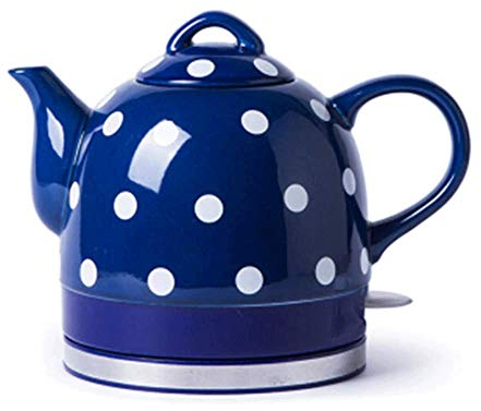 Bouilloire électrique à ébullition rapide et silencieuseThéière en céramique avec couvercle, théière en porcelaine 1 l, pichet 1000 W, fait bouillir l'eau rapidement pour bouilloire à thé,