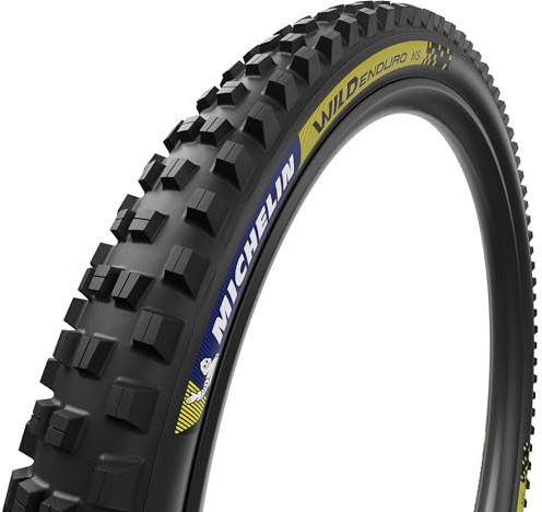 MICHELIN Unisex Adulto Wild Enduro Ms Racing Line Pneumatico Blu/Giallo 27,5 X 2,4 Pollici (61-584) Bike, Nero, Sizes
