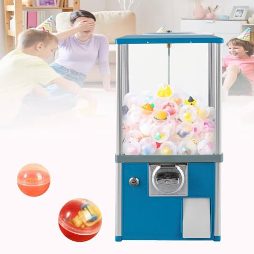 FANYING Capsule Dispenser Commercial Candy Dispenser For Retail Stores Automatic Capsule Dispenser For Game Stores Bouncing Ball Dispenser,Blue