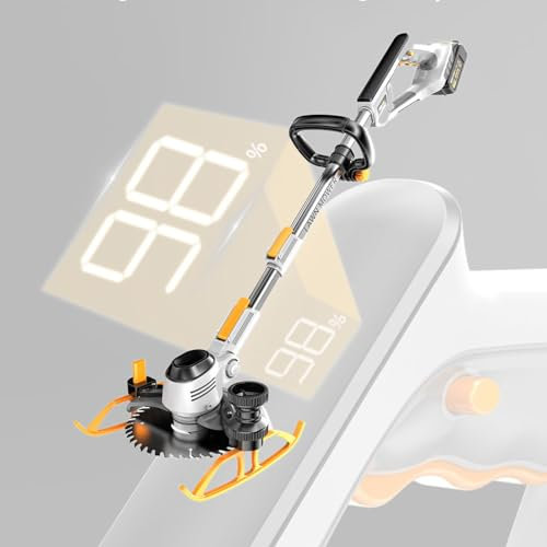 Weed Wacker Tondeuse à Gazon électrique sans Fil Rechargeable, Un désherbant alimenté par Batterie de 4,0 A, Coupe-Herbe avec Lame