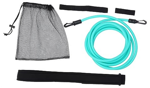 WHAMVOX Verstellbare Schwimmtrainingsgürtel Schwimmgeschirr Widerstandsband Grün für Pool-Fitness