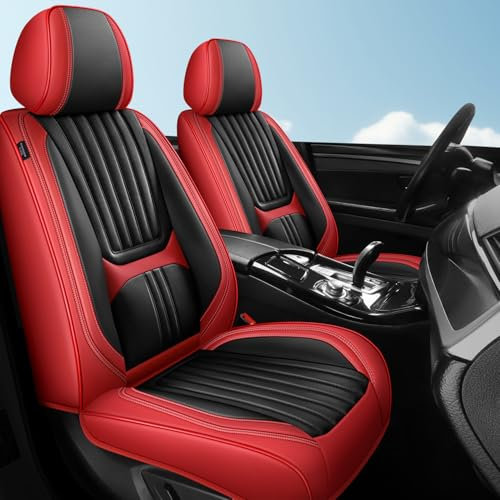 Roguzm Autositzbezüge Universal passend für VW Passat B6 Golf 4 Golf 5 Passat B5 Golf 7 Tguan Polo Golf Mk4 Passat B8 VW Golf 5 VW Golf 6 Vollschutz Nappa Sitzbezüge