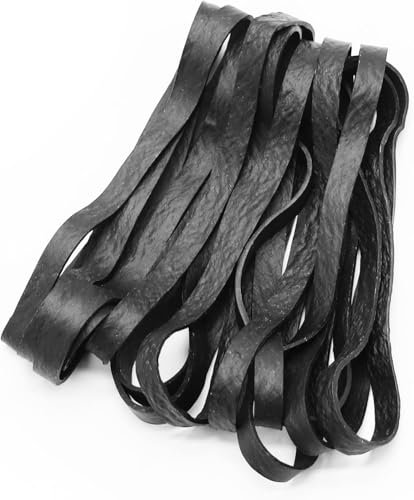 20 elastici resistenti, elastici in gomma elastici, anelli elastici in gomma, per ufficio, casa, scuola (nero)