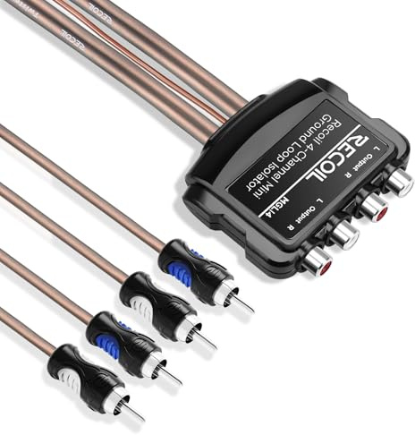 RECOIL MGLI4 4-Channel RCA Stereo Ground Loop Isolator Car Amp Filter Audio