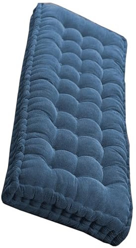Kissen für Gartenbank für drinnen und draußen, dicke Sitz- und Rückenpolster für Schaukelsofa, langlebig, 90 x 40 cm, Dunkelblau, Matte für 1-, 2-, 3-Sitzer-Bänke