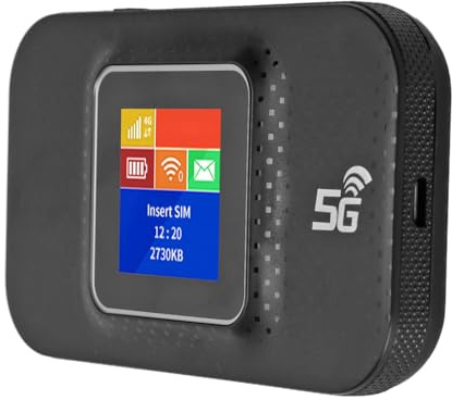 Vikye Hotspot WiFi Portable, Routeur Mobile 4G LTE 150 Mbps avec Fente de Carte Micro SIM, 3650mAh pour Le Voyage Prend en Charge 10 Appareils WiFi USB C Power (Black)