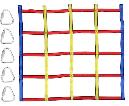 TOYANDONA 1 Satz Rainbow Kletternetz für Outdoor für Klettern und Bewegung Fördert Balance und Koordination für Garten und Spielplatz