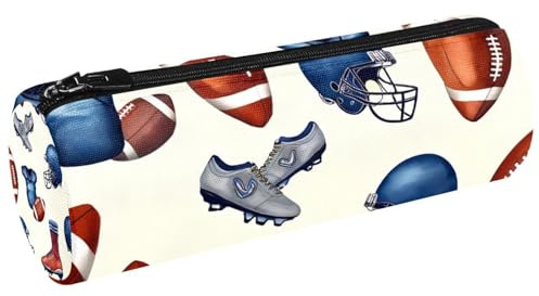 VAPOKF American Football Sport Helmets Shoes Pen Pencil Case Coin Purse Cosmetic Makeup Bag for Student Stationery School Office Storage