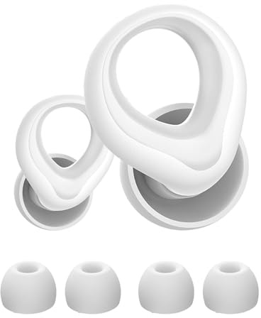 Concert Ear Plugs, Ear Plugs for Concert, Noise Reduction Earbuds, Reusable Silicone Ear Plugs for Festivals, White