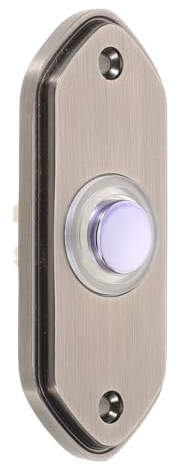 FONDOTIN Pulsante Campanello Esagonale in Ottone Anticato per Porte, Interruttore a Pressione Metallico Decorativo, Compatibile con Sistemi Campanello per Uso Interno ed Esterno,
