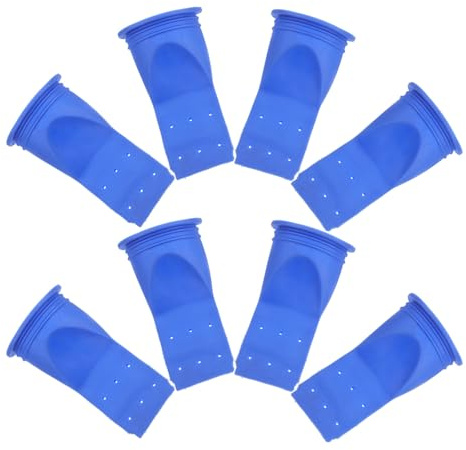 Noyaux de Drainage Anti-Odeurs en Silicone Bleu Lot de 8 | Dispositif Anti-Refoulement pour Siphon de Sol et Tube, Pose Permanente, Usage Salle de Bain Cuisine