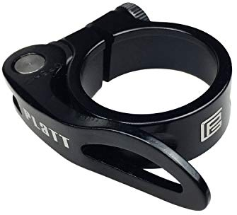 PLATT Fahrrad Sattelklemme mit Schnellspanner Aluminium Legierung Sattelklemme 28,6/31,8/34,9 mm (Schwarz, 31.8mm)