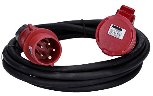 Voxura CEE-Kabel Verlängerungskabel Starkstromkabel 5-polig 400V H07RN-F 5G 2,5 16/5 16A IP44 Starkstrom 5m