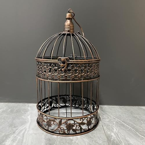 Runde Vogelkäfige im Vintage-Stil, dekorativer Eisen-Vogelkäfig, Hochzeitsdekoration, Blumenkäfig-Dekoration, Requisiten, hängende Blumenrahmen, Vogelkäfig-Dekoration, Tafelaufsätze, kleine Vögel,