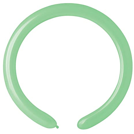 Busta 100 palloncini modellabili in lattice naturale Premium Quality D4 (Ø 5cm / 2), verde menta pastello