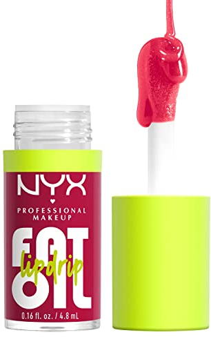 Nyx Professional Makeup Feuchtigkeitsspendender Lipgloss, Intensiver Glanz und bis zu 12 Stunden Pflege, Mit dickem Applikator und nährenden Ölen, Fat Oil Lip Drip, Farbe: Newsfeed, 1 Stück