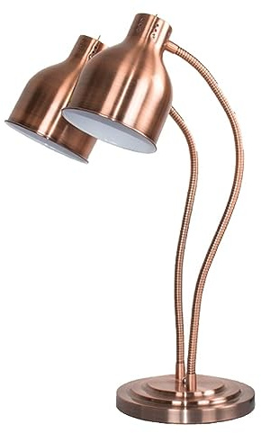 VFDZ Lampada Scalda Vivande con Lampadina da 250W, Lampada Riscaldante Cibo per Ristoranti, Cucine, Hotel (Color: Copper, Size: Double Head)
