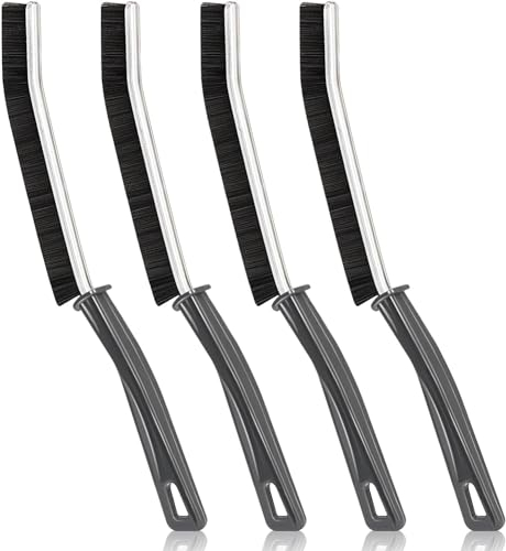 4 Cepillo para Limpiar Juntas,Cepillo de Limpieza Multifuncional,Cepillo Limpiador Cerdas Duras,Cepillos de Limpieza Domésticos para Baño de Cocina,Cepillo de Limpieza Pequeño