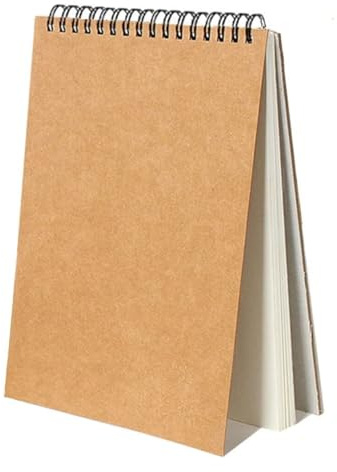 Zeichenblock A4 Skizzenbuch, 160GSM Zeichenbuch mit Spiralgebundenes, 60 Seiten Sketch Papier, Hartfaserplatte Säurefreies für Zeichnen,Skizzen, (1 Stück, A4)