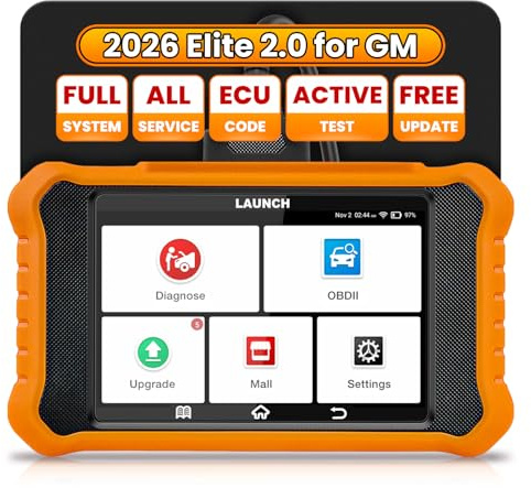 2026 LAUNCH Creader Elite V2.0 fit for GM Bi-Directional Scan Tool, All Reset Full System Diagnostic Scanner, AUTOVIN, Full OBD2 Code Reader for Buick/Chevrolet/Cadillac/GMC, Lifetime Free Update