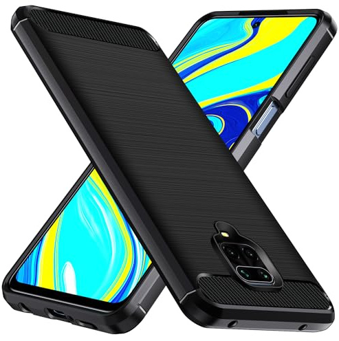 ivoler Funda para Xiaomi Redmi Note 9S / Xiaomi Redmi Note 9 Pro, [Protección Militar] Carcasa Protectora Antigolpes, Fina Suave TPU Silicona Caso Delgada Anti-Choques Antihuellas Bumper Case, Negro