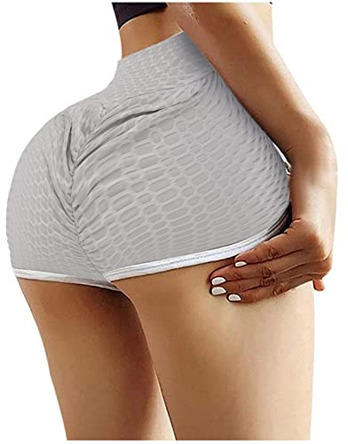 Radlerhose Damen Leggings Kurze High Waist Yogahose Mit Taschen Kurze Sporthose Blickdicht Leggins Für Yoga Gym Fitness Poledance Premium Weiße Radlerhose Damen Kurz