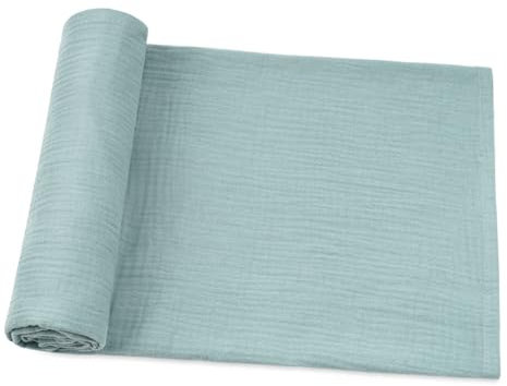 Aolso Baby Puckdecke, 90 * 100cm Baby Pucktuch Decke aus Reiner Baumwolle, Baby Baumwolle Tücher für Kinderbetten, Spucktuch für Babywindeln, Babydecke für Baby Junge und Mädchen (Grün)