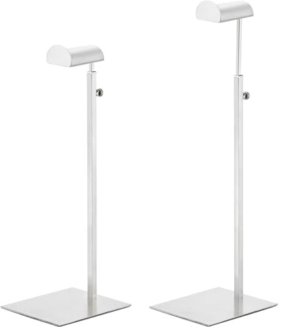 QUARKZMAN Borsa Espositore Supporto 2pz - Inossidabile Acciaio Borsa Gancio Altezza Regolabile Borsa Rack Singolo Gancio Borsa Rack per Boutique Negozio (Argento)