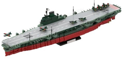 MasterBrickPlay Technik Modellbausatz Schiff, 3701 Klemmbausteine Flugzeugträger im Maßstab 1:300 Militär Schlachtschiff, Technik Kriegsschiffe Battleship Bauspielzeug für Erwachsene