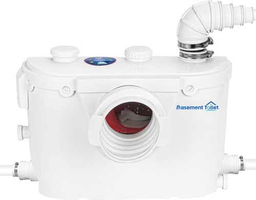 500Watt Macerator Pump, Macecrating Toilet Pump for Basement Macerating Toilet Laundry Cooking Sink Clothes Washer Macerator Pump for Upflush Macerating Toilet, Basement Toilet Pump