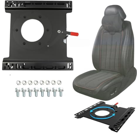 HuKaiL Wohnmobil Drehbare Sitze, T5T6 Drehkonsole 360° Stahl Drehbar Heavy Duty Sitz-Drehsockel Hauptfahrer, Stahlblech-Drehsockel für eine breite Palette von Modellen, 46.5 * 46cm