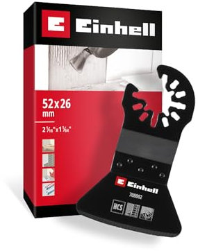 Originale Einhell raschietto rigido 52 mm (acciaio al carbonio resistente, funzione di cambio rapido con dorso aperto, adatto ai multiutensili)