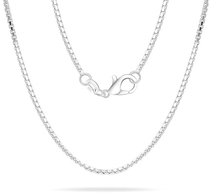 Tibond Women's S925 Silver 16' 18' 20' 22' 24' 26' 28' Inch Thick Necklace Snake Chain Necklace Suitable for Layering or Replacement