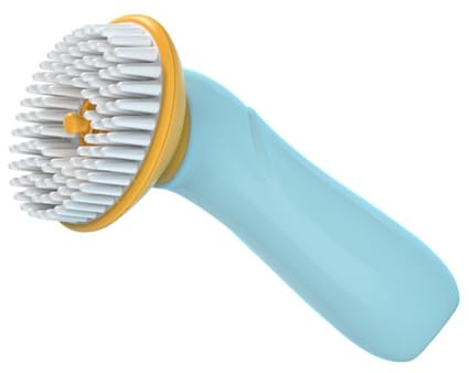 ibasenice Leichte Blaue Haustier Tierbadbürste aus Abs und Tpr mit Massagefunktion Einfach zu Halten für Hundepflege und Sanftes Baden zu Hause