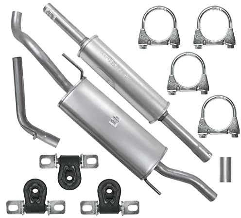 POLMOstrow Auspuff Mitteltopf und Endtopf für VW Golf 3 III 1.4 1.6 1.8 1.9 D Cabrio, Fließheck 1991-09.1997