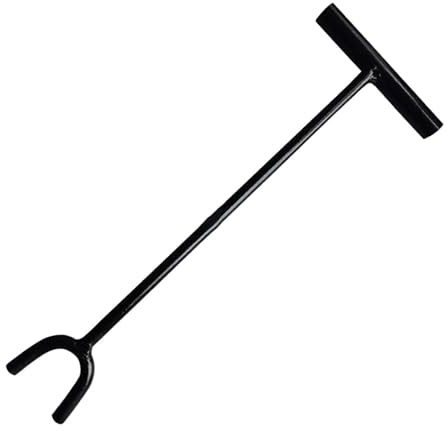 ＡＷＨＡＯ Tenedor Metálico para Agua, Llave de Válvula de Agua Portátil de Mango Largo, Herramienta de Cierre para Válvula de Calefacción de Gas de Jardín, Longitud 80 Cm