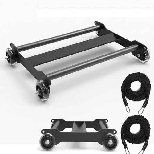 Rodillo Abdominal, Entrenador de Core con 2 Bandas de Resistencia y Ruedas Silenciosas, Barra en V para Isquiotibiales y Entrenamiento de Cuerpo Completo Equipo de Fitness para Casa y Gimnasio