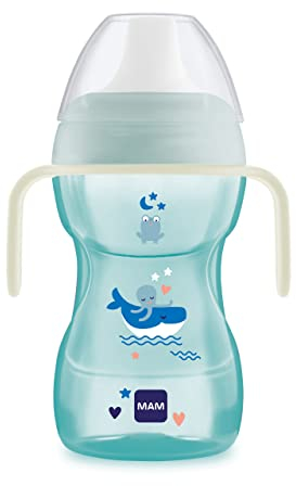 MAM FUN TO DRINK CUP 270ML & GLOW HANDLES - BLUE