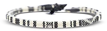 Made by Nami Boho Surfer-Armband Damen & Herren - Handmade Strand Festival Accessoires - Ethno Hippie Style - 100% Wasserfest & Verstellbar - Freundschaftsarmbänder Mädchen (Weiß)