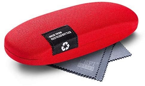 FEFI - Hardcase Brillenetui mit Stoffbezug aus recycelten PET-Flaschen