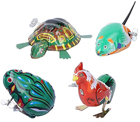 Uhrwerk Spielzeug Tier Aufziehspielzeug Eisen Kunst Retro Springende Frösche Hase Spaß Spielzeug 4 Stücke Kindergeburtstag Mitgebsel Party Gastgeschenke