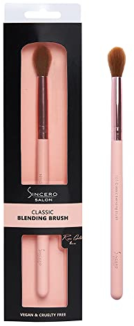 SINCERO SALON Eyeshadow Brush I Perfect for Blending Smokey Eye I Rose Gold, 100% Vegan, Cruelty-Free Eye Shadow Brush I Eyeshadow Brushes & Eyeshadow Applicators, Perfect as a Gift