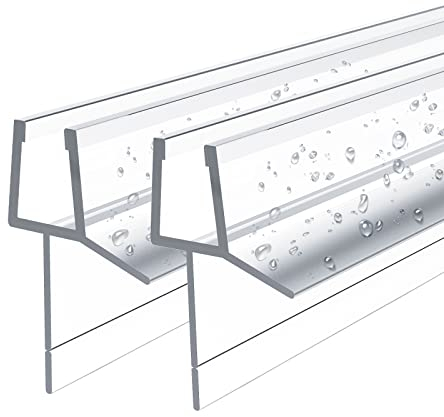 EMKE Duschdichtung Ersatzdichtung Dichtkeder Für 4-6mm Glasdicke Wasserabweiser 600mm Duschtürdichtung Duschkabine Mit 4mm Abreißbare Dichtungslippe (Höhe 16mm) 1 Stücke