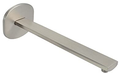 PHASAT Duscharm mit Flansch, Edelstahl, Wandmontage, Verlängerungsarm aus gebürstetem Nickel, PU9L04