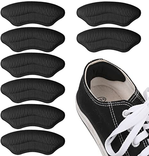 WLLHYF 4 Pairs Heel Cushion Pads, Heel Shoe Grips Liner Cushions Inserts 5D Comfort Shoe Grips Self-Adhesive Heel Inserts Heel Pads Heel Protectors to Prevent Heel Pains and Heel Blisters