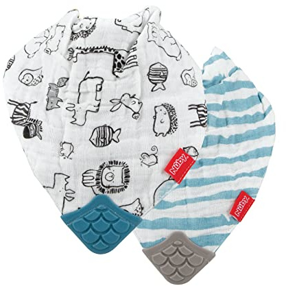 Nuby Lätzchen, 100 % natürliche Baumwolle, Musselin, Zoo