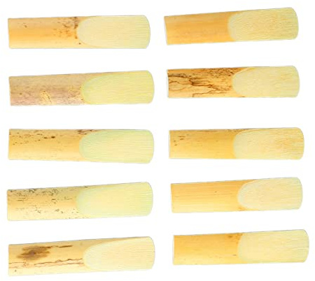 Altsaxophon-Blatt, Altsaxophon-Blatt-Zubehör, Klare Stimme, Traditionell, Flexibel, 10 Stück, Holzfarbe für Saxophon-Performance (Größe 2)