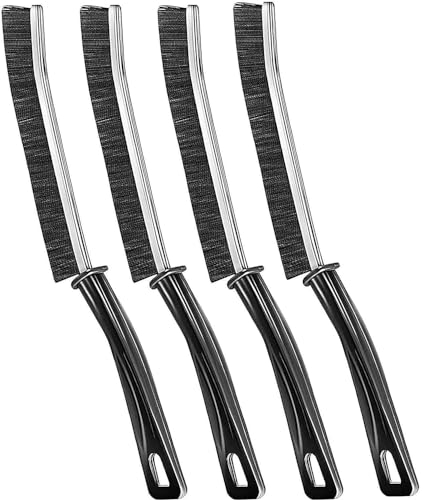 4-Piece Multifunctional Hard Bristle Gap Brush Set - Crevice Cleaning Tool for Bathroom, Windows & Tight Spaces
