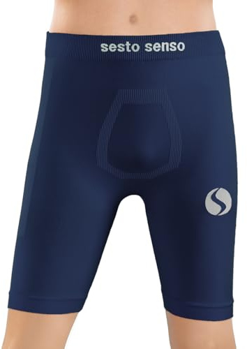 sesto senso Pantaloni Corti da Ciclismo per Un Ragazzo Biancheria Intima Sportiva a Compressione 4XS/3XS Dark Blue Blu Scuro